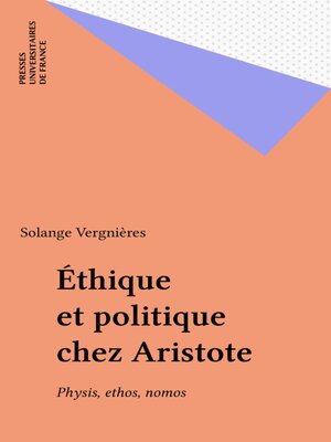 cover image of Éthique et politique chez Aristote